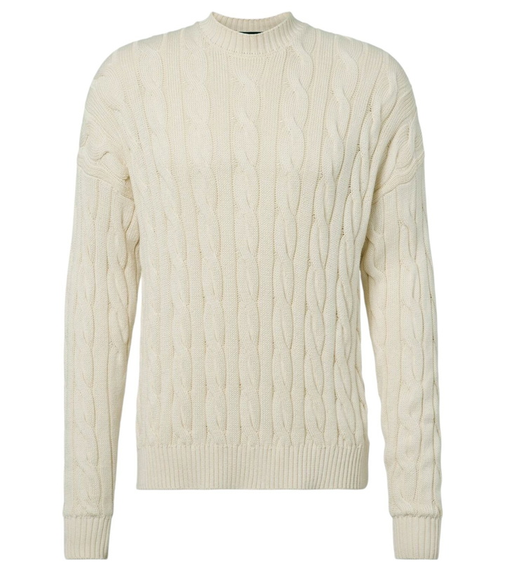 Photo: Dunhill Cable-knit cotton and silk sweater