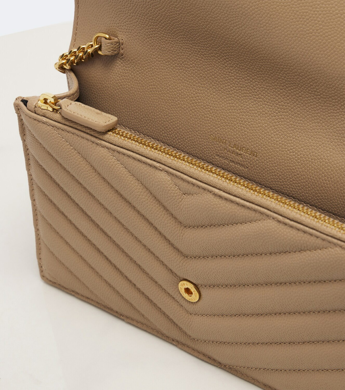 Saint Laurent Cassandre Envelope leather wallet on chain