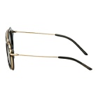 Dolce and Gabbana Black and Gold Slim DG 6136 Sunglasses