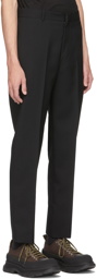 Alexander McQueen Black Wool Gabardine Trousers