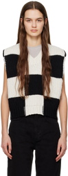 FRAME White & Black Checkered Vest