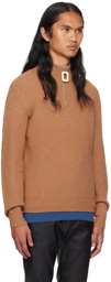 JW Anderson Tan Half-Zip Sweater