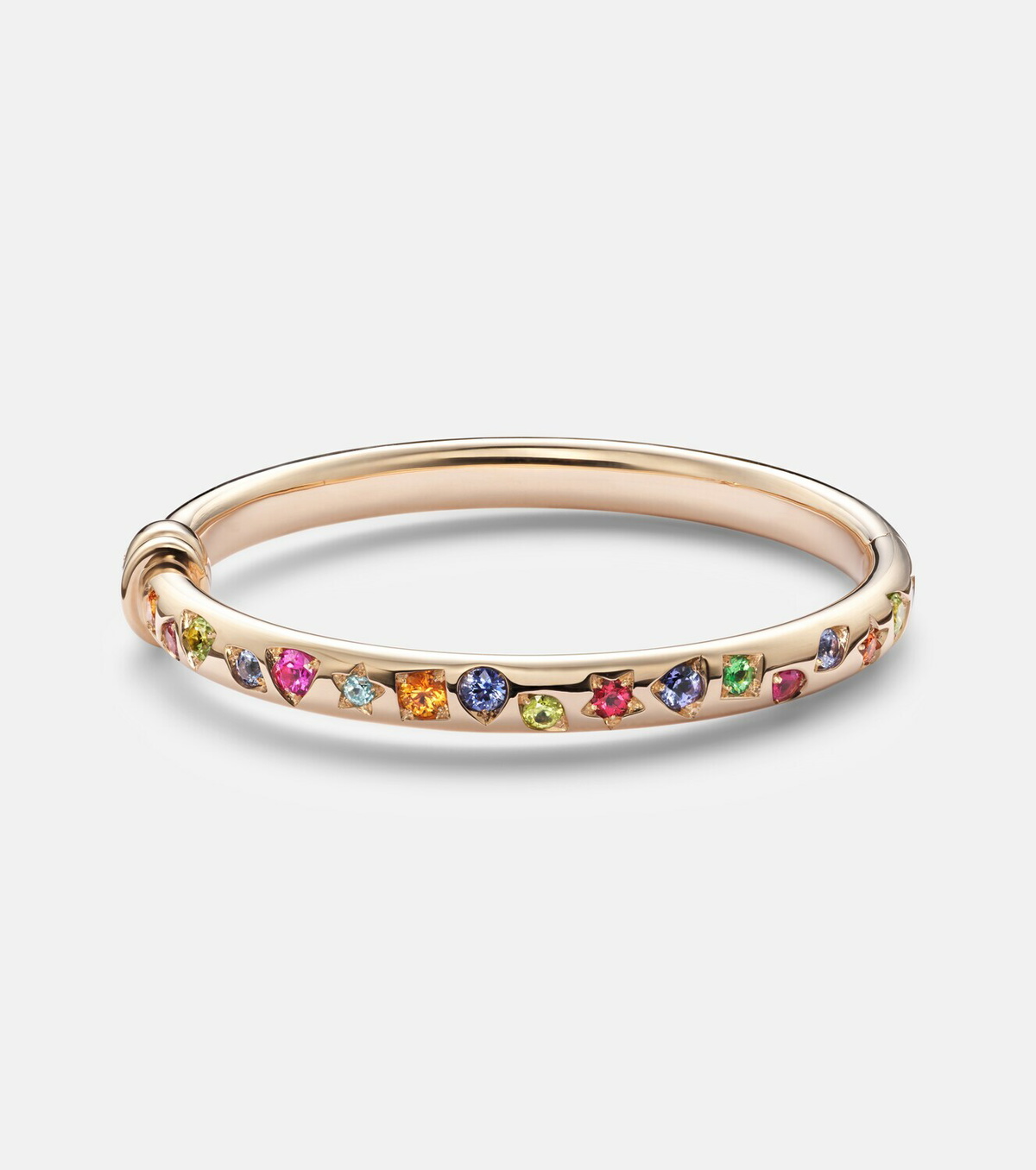 Pomellato Iconica 18kt rose gold bangle with gemstones