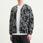 Universal Works Men's Flower Fleece Cardigan in Charcoal