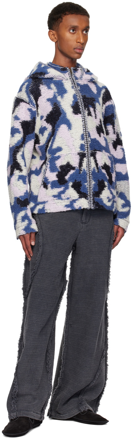 Isa Boulder SSENSE Exclusive Blue Camo River Jacket