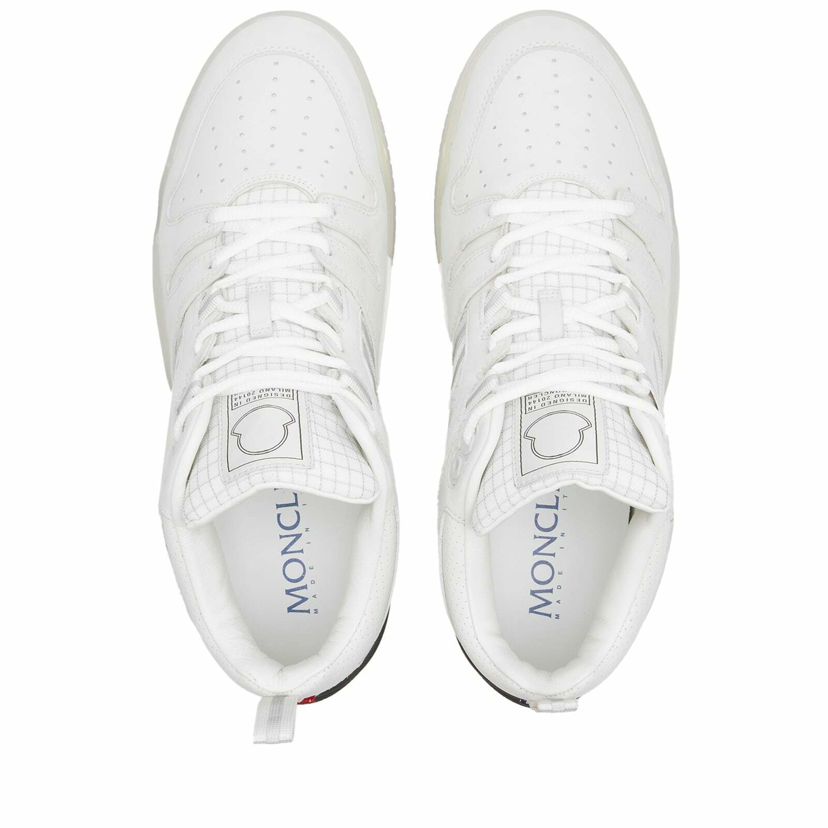 Moncler Men's Pivot Mid Top Sneakers in White Moncler