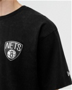 New Era Washed Pack Graphic Os Tee Brookly Nets Black - Mens - Shortsleeves