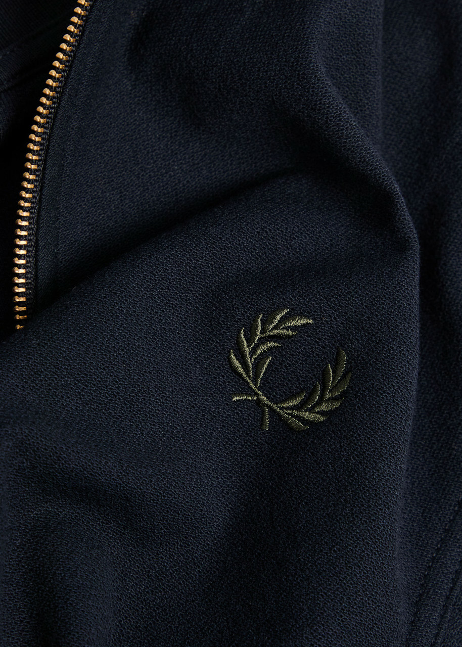 Fred Perry Logo-embroidered Cotton Polo Shirt Navy