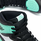 Air Jordan Men's 1 RETRO Hi-Top OG RMSTD Sneakers in White/Black/Green