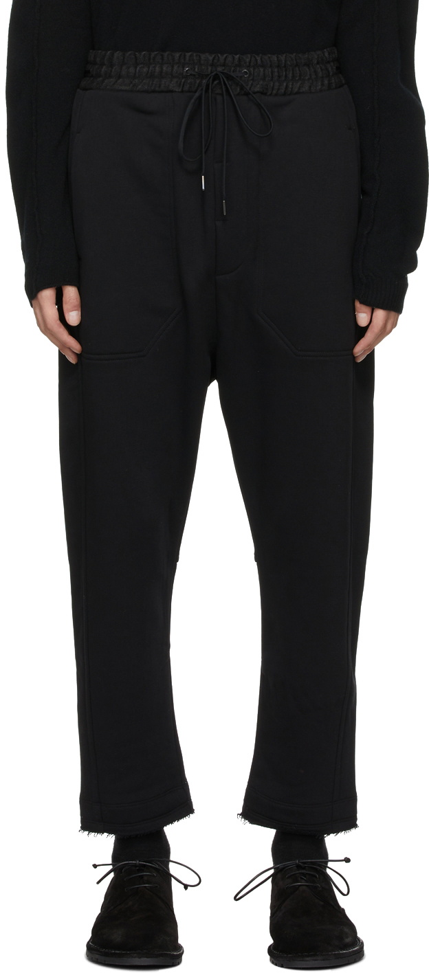 Isabel Benenato Black Cotton Lounge Pants Isabel Benenato