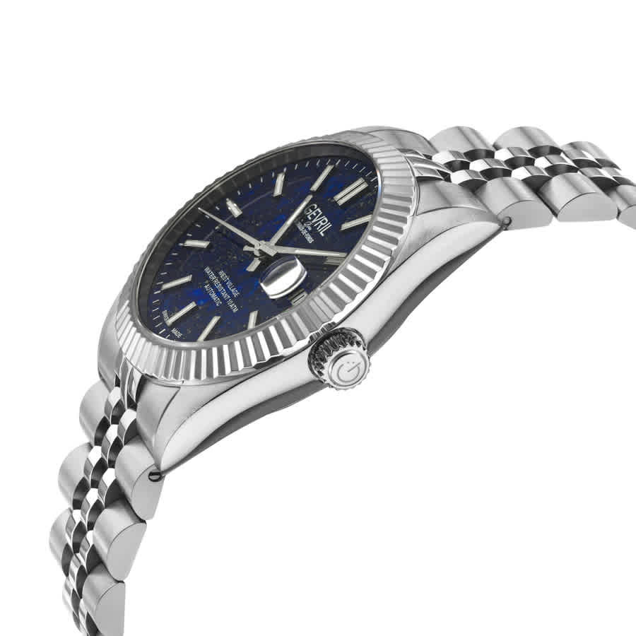 Gevril West Village Automatic Blue Dial Mens Watch 48970B