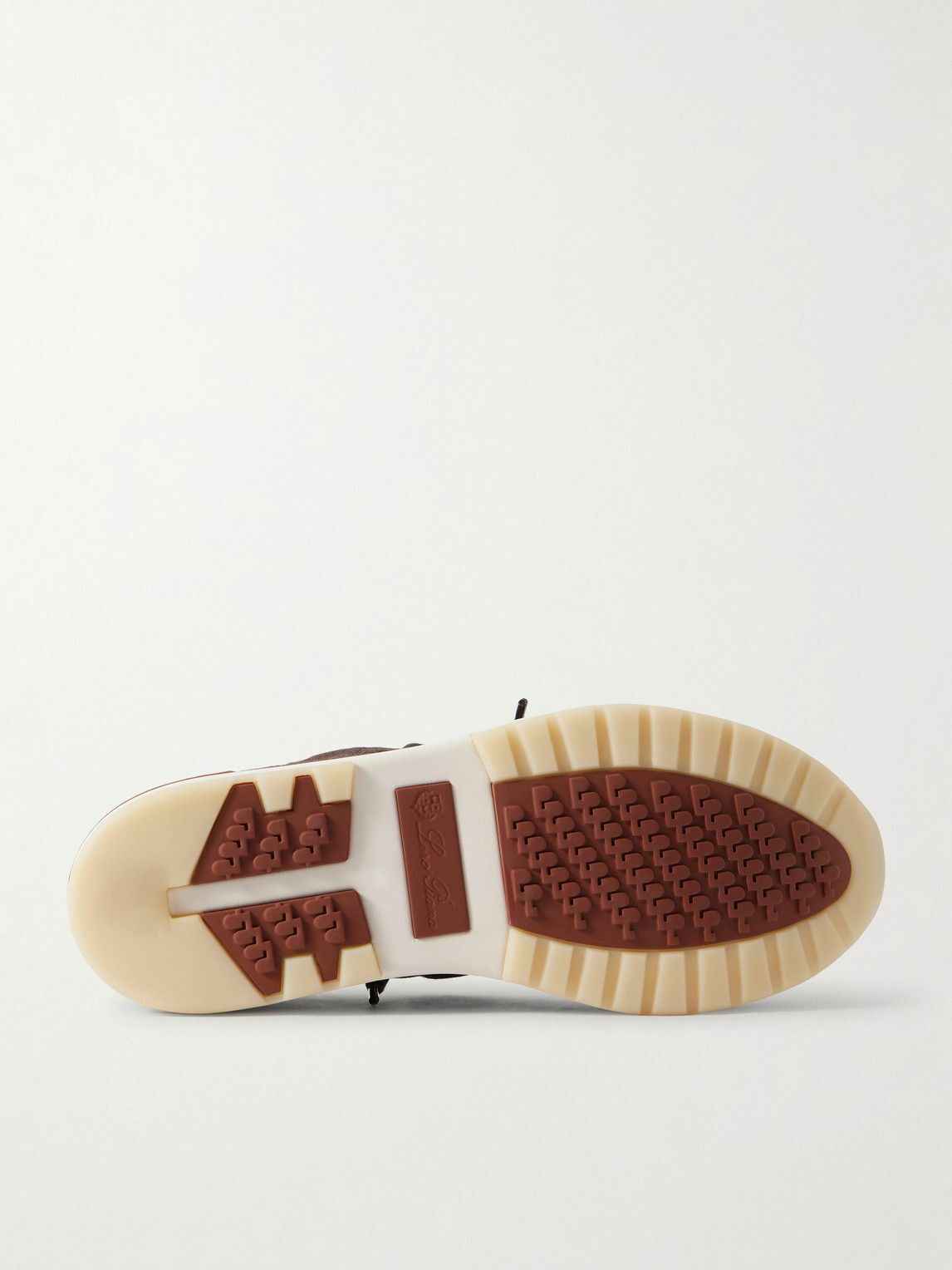 Loro Piana - 360 Flexy Leather-Trimmed Knitted Wish® Wool Sneakers - Brown