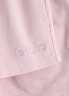 Rotate Sunday Logo-embroidered Cotton Shorts Pink