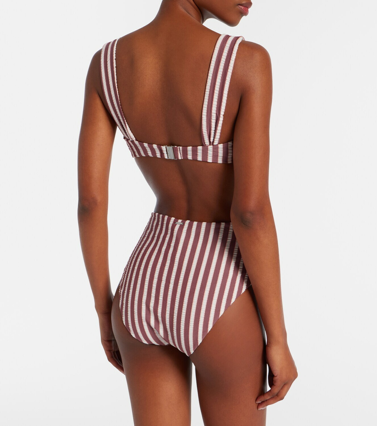 Simkhai Anniston striped bikini top