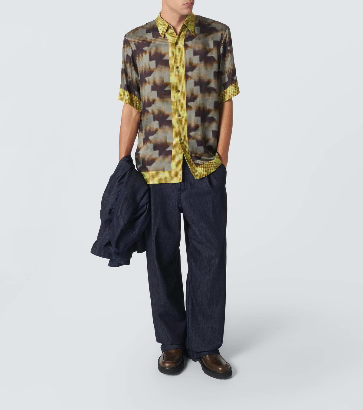 Dries Van Noten Printed bowling shirt