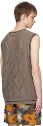 A PERSONAL NOTE 73 Taupe Argyle Vest