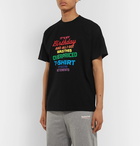 Vetements - Printed Cotton-Jersey T-Shirt - Black