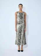 Acne Studios Satin Python Print Midi Dress