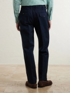 Drake's - Straight-Leg Cotton Trousers - Blue