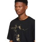 Haider Ackermann Black Floral Embroidered T-Shirt