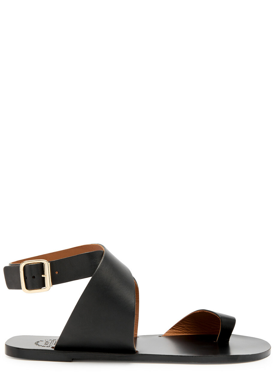 Atp Atelier Montagano Leather Sandals Black