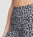 Adam Selman Sport French Cut leopard-print leggings