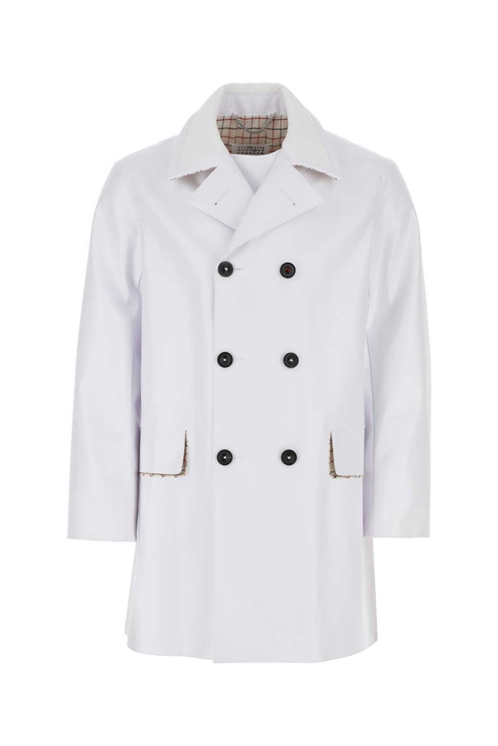 Photo: Maison Margiela Chalk Pvc Trench Coat