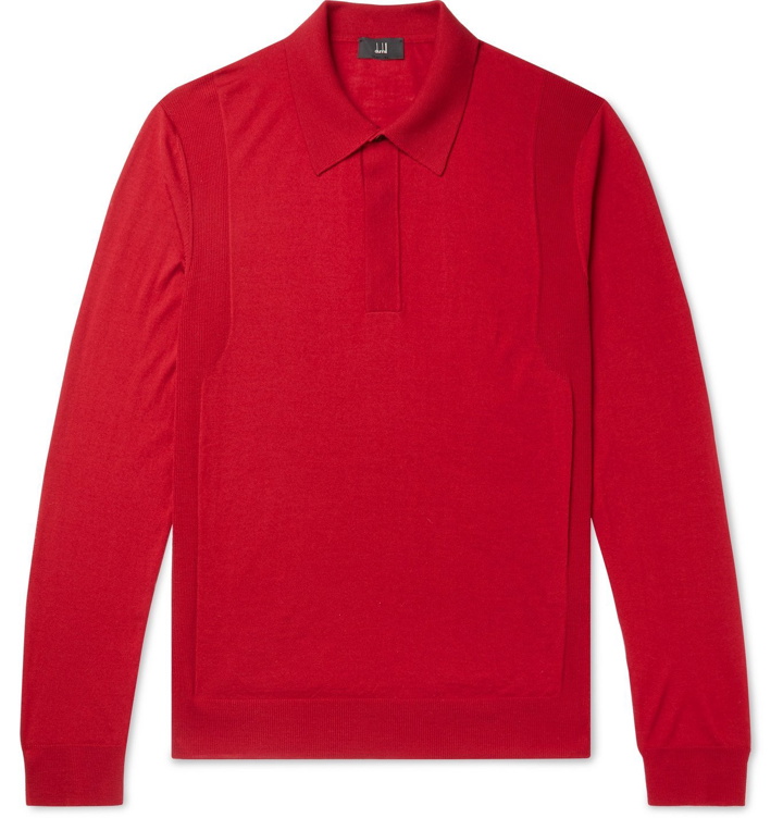 Photo: Dunhill - Wool Polo Shirt - Red