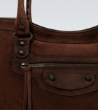 Balenciaga Le City Large suede tote bag