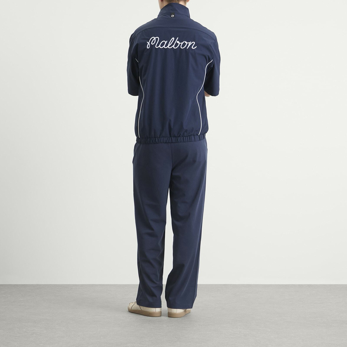 Malbon Men's Links Wind Shirt in Navy