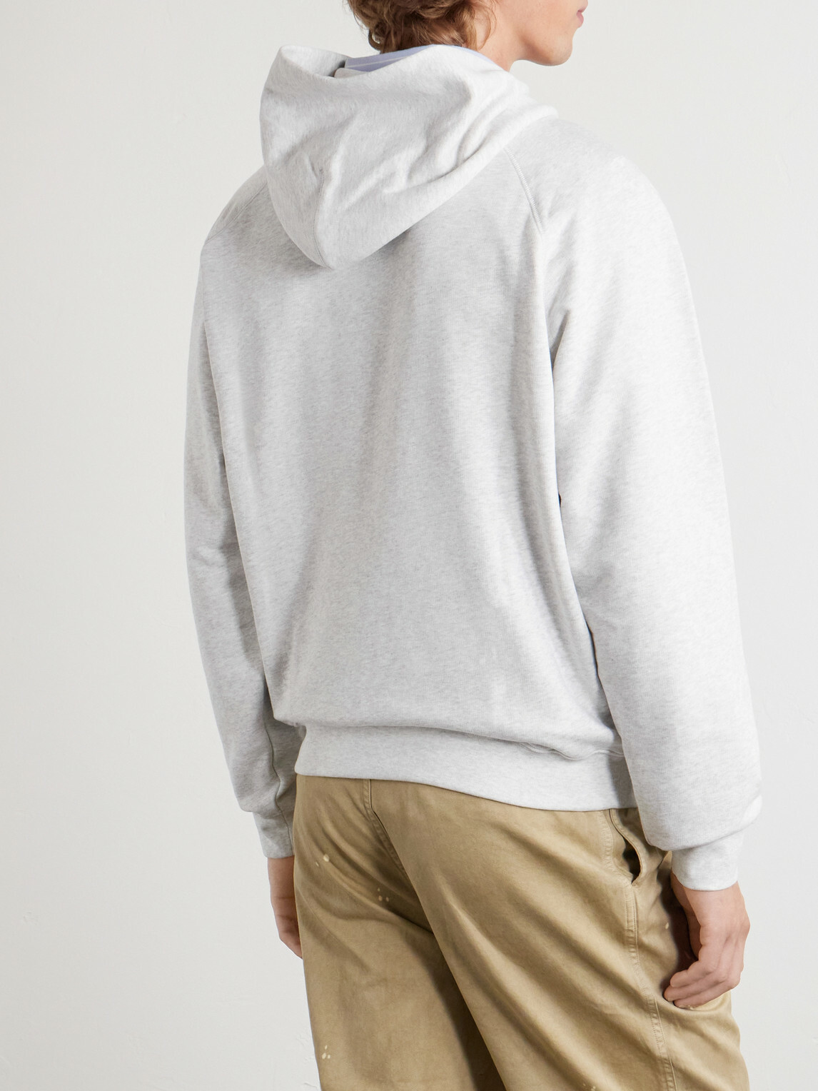 A.P.C. - Fragment Logo-Print Cotton-Jersey Hoodie - Gray