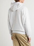A.P.C. - Fragment Logo-Print Cotton-Jersey Hoodie - Gray
