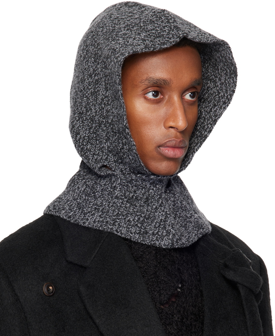 NULLUS Gray Draped Balaclava NULLUS NULLUS Gray Draped Balaclava NULLUS