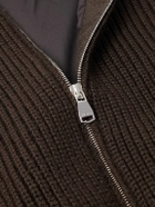 Valstar - Camionaire Ribbed Wool Zip-Up Sweater - Brown