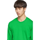 Comme des Garcons Shirt Green Logo Long Sleeve T-Shirt