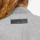 JW Anderson Women's Puller Oversized Bomber Jacket in Grey Melange