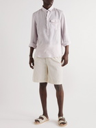 Brunello Cucinelli - Wide-Leg Pleated Cotton-Corduroy Bermuda Shorts - Neutrals