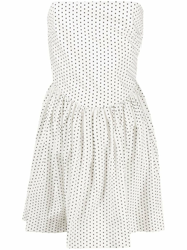 Photo: Molly Goddard White Hannah Polka Dot Mini Dress