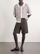 Corridor - Trance Jacquard-Knitted Cotton Shirt - Neutrals