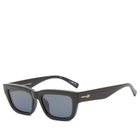 Le Specs Le Castle Sunglasses in Black/Smoke Mono Polarized 