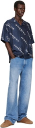 Givenchy Navy Bowling Shirt