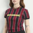 Martine Rose Women's Logo Tight T-Shirt in Red/Black