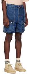 sacai Blue Belted Denim Shorts