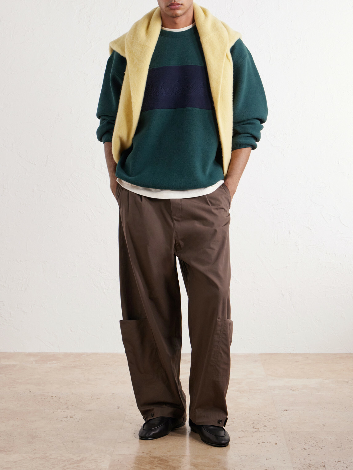 Aimé Leon Dore - Logo-Embroidered Two-Tone Fleece Sweatshirt - Green