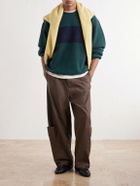 Aimé Leon Dore - Logo-Embroidered Two-Tone Fleece Sweatshirt - Green