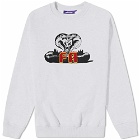 Fucking Awesome Men's Snake Crew Sweat in Heather Grey
