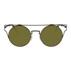 Yohji Yamamoto Gold Round Wire Frame Sunglasses
