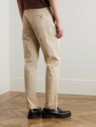Sunspel - Straight-Leg Cotton-Blend Twill Chinos - Neutrals