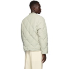 Jil Sander Green Down Quilted Jacket