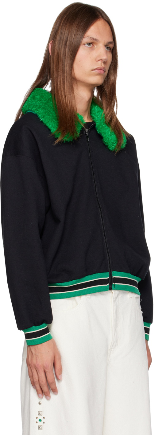 Anna Sui SSENSE Exclusive Black Bomber Jacket